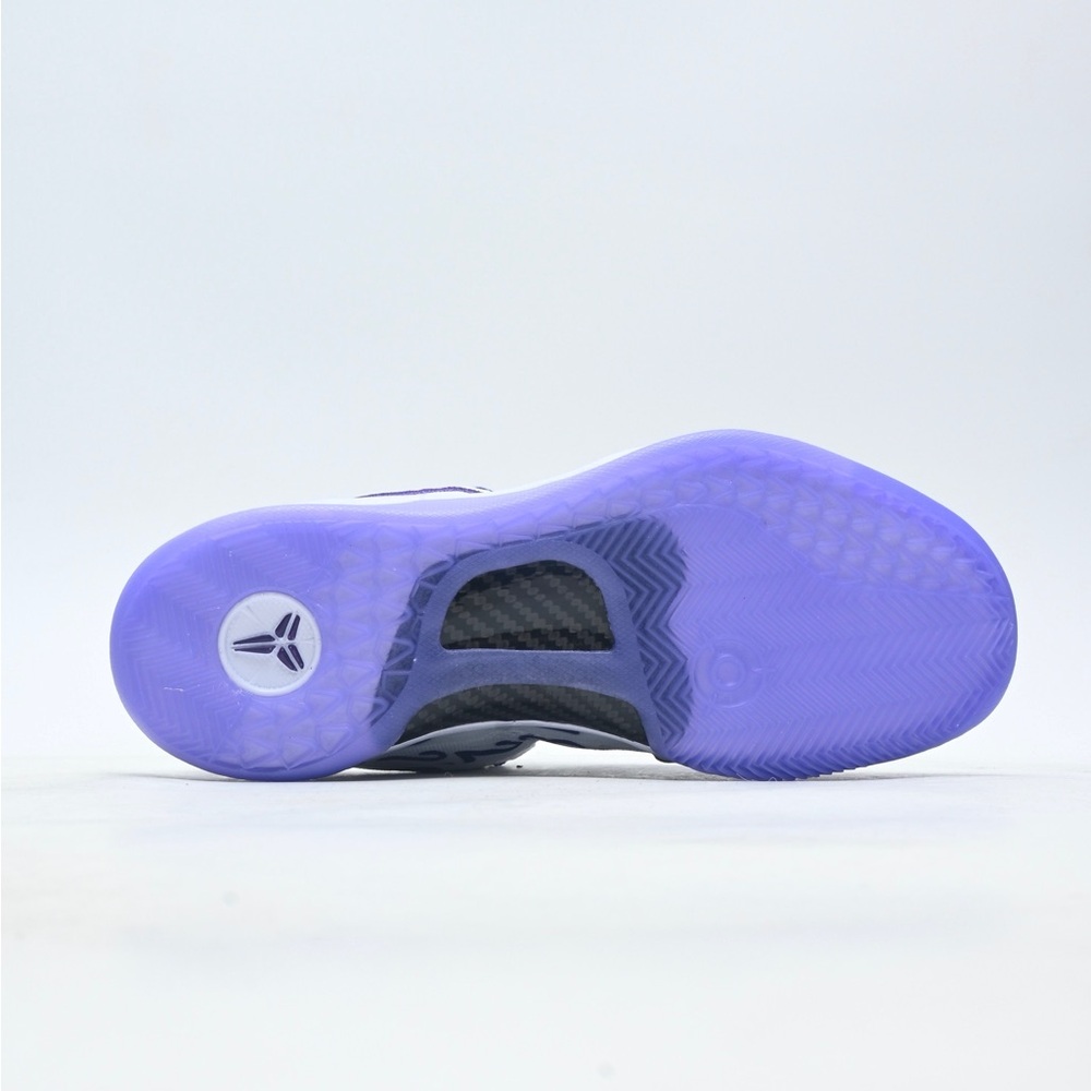 Nike Kobe VIII Protro White Purple Number-Print Athletic Shoes - Picture 8 of 9